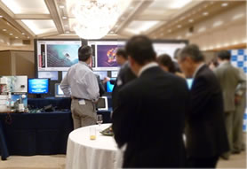 懇親会とHCL展示コーナー